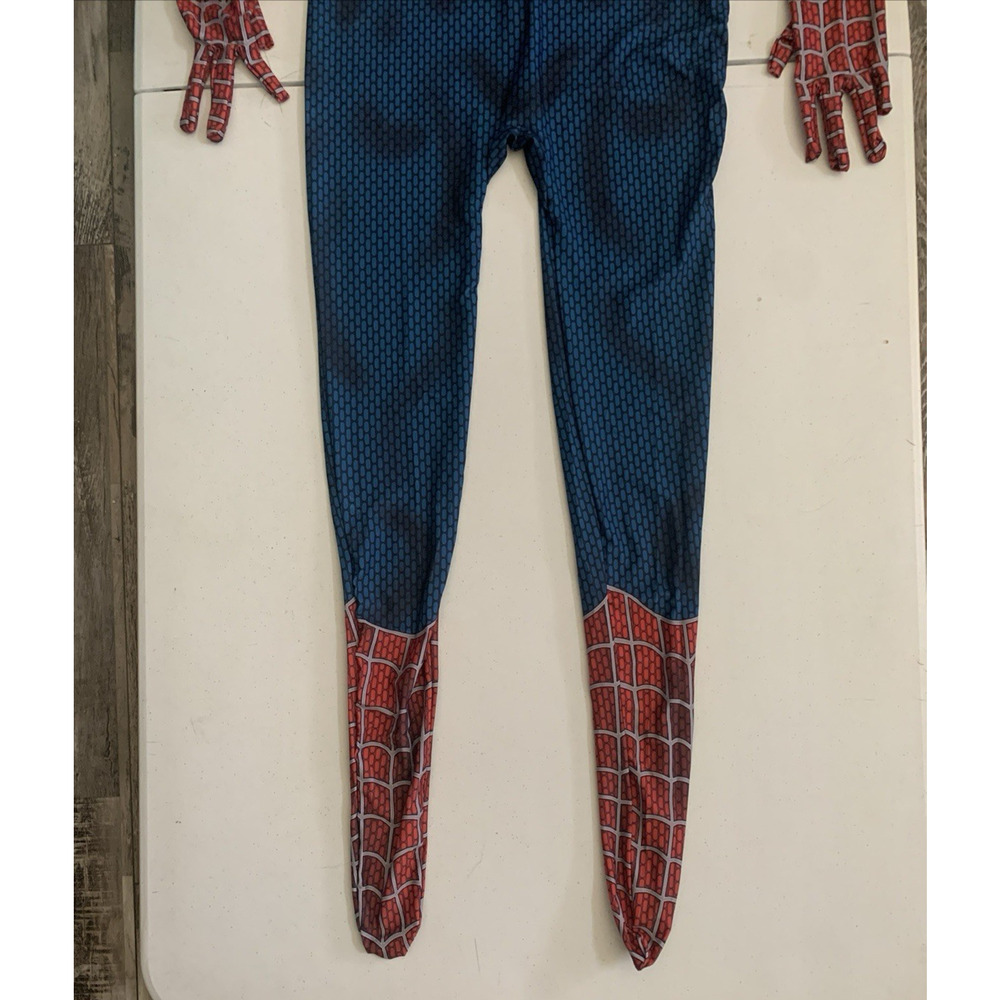 Spider-Man Size M Stretch Spandex Full Jumpsuit Adult/Kids Halloween Costume New - Picture 14 of 16